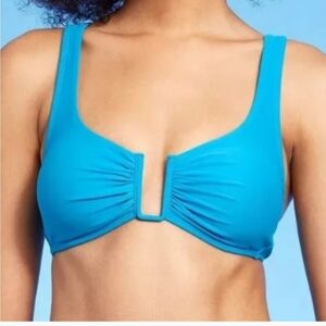 Women's U-Wire Bralette Bikini Top - Shade & Shore Blue 2X